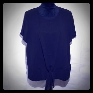 Fourteenth Place black tie front blouse - Large